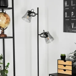 Lampadaire Trajouca Noir, 2 lumières