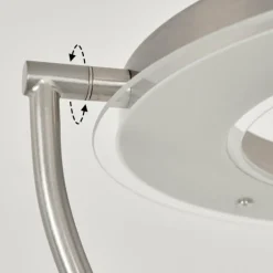 Lampadaire à vasque Plouescat LED Nickel mat, 2 lumières