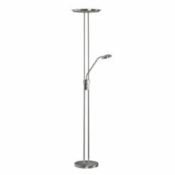 Lampadaire à vasque Fischer & Honsel Driva LED Nickel mat, 1 lumière