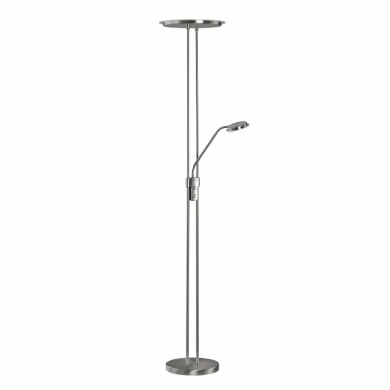 Lampadaire à vasque Fischer & Honsel Driva LED Nickel mat, 1 lumière