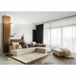 Lampadaire à vasque Fischer & Honsel Tallri LED Nickel mat, 1 lumière