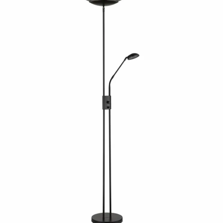 Lampadaire à vasque Globo GANINA LED Noir, 2 lumières