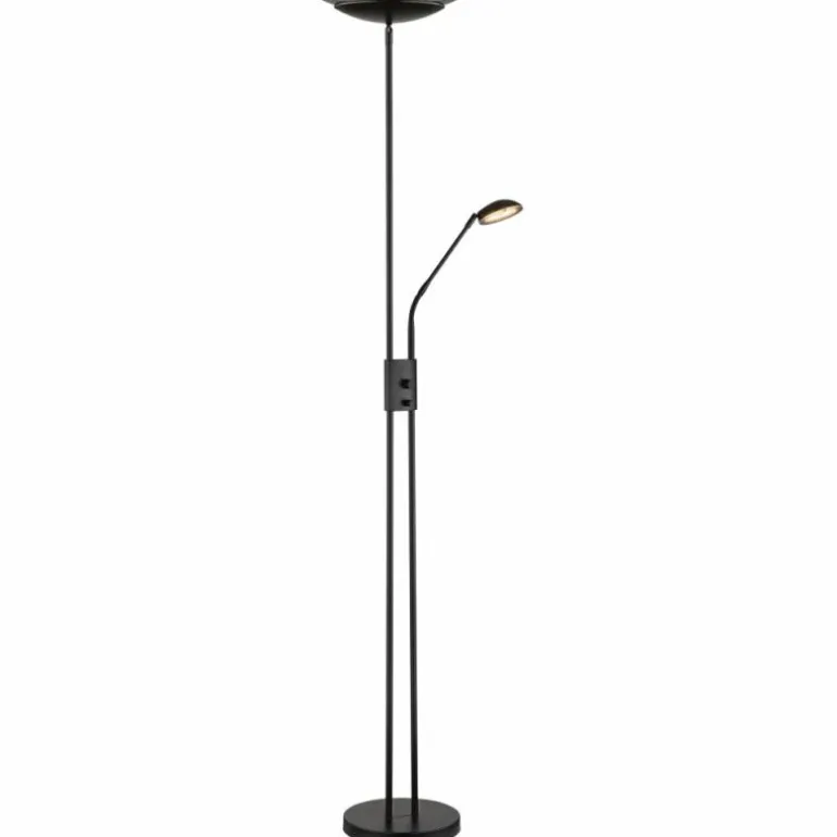 Lampadaire à vasque Globo GANINA LED Noir, 2 lumières
