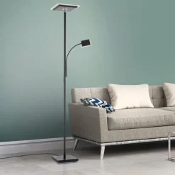Lampadaire à vasque Leuchten-Direkt HANS LED Noir, 2 lumières