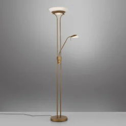 Lampadaire à vasque Leuchten-Direkt ZAHARA LED Vieux laiton, 2 lumières