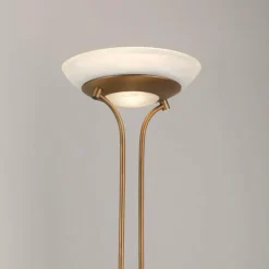 Lampadaire à vasque Leuchten-Direkt ZAHARA LED Vieux laiton, 2 lumières