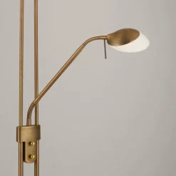 Lampadaire à vasque Leuchten-Direkt ZAHARA LED Vieux laiton, 2 lumières