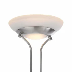 Lampadaire à vasque Leuchten-Direkt ZAHARA LED Acier brossé, 2 lumières
