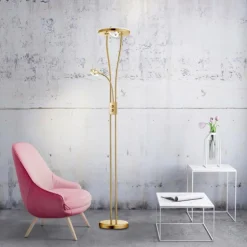 Lampadaire à vasque Leuchten-Direkt HELIA LED Laiton, 3 lumières