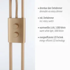 Lampadaire à vasque Leuchten-Direkt HELIA LED Laiton, 3 lumières