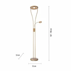 Lampadaire à vasque Leuchten-Direkt HELIA LED Laiton, 3 lumières