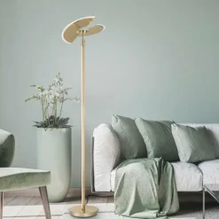 Lampadaire à vasque Paul Neuhaus PURE-MUTIL LED Laiton, 2 lumières