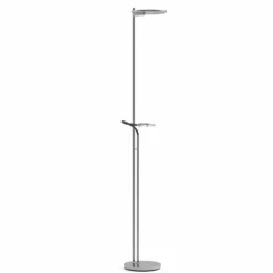 Lampadaire à vasque Steinhauer Turound LED Acier brossé, 2 lumières