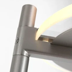 Lampadaire à vasque Steinhauer Turound LED Acier brossé, 2 lumières