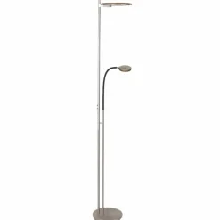 Lampadaire à vasque Steinhauer Turound LED Acier brossé, 2 lumières