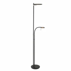 Lampadaire à vasque Steinhauer Turound LED Noir, 2 lumières