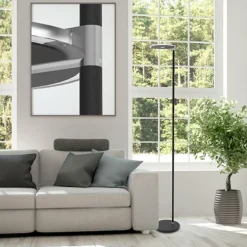 Lampadaire à vasque Steinhauer Turound LED Noir, 1 lumière