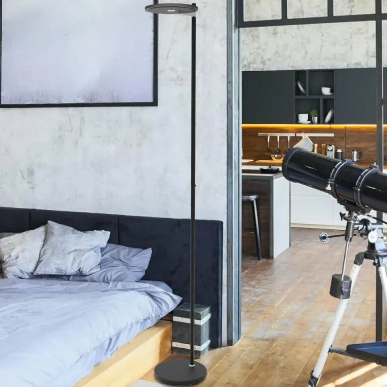 Lampadaire à vasque Steinhauer Turound LED Noir, 1 lumière