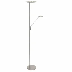 Lampadaire à vasque Steinhauer Daphne LED Acier brossé, 2 lumières