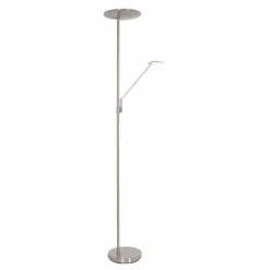 Lampadaire à vasque Steinhauer Daphne LED Acier brossé, 2 lumières