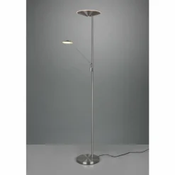 Lampadaire à vasque Trio Brantford LED Nickel mat, 1 lumière