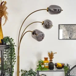 Lampadaire Verbania Laiton, 3 lumières