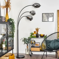 Lampadaire Verbania Noir, 3 lumières