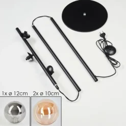 Lampadaire - Verre 10 cm, 12 cm Remaisnil Ambre, Fumé, 3 lumières