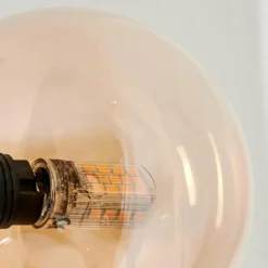 Lampadaire - Verre 10 cm, 12 cm Remaisnil Ambre, Fumé, 3 lumières