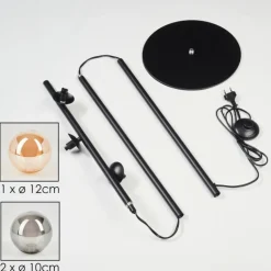 Lampadaire - Verre 10 cm, 12 cm Remaisnil Ambre, Fumé, 3 lumières