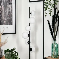 Lampadaire - Verre 10 cm, 12 cm Remaisnil Blanc, 6 lumières