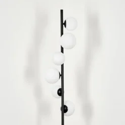 Lampadaire - Verre 10 cm, 12 cm Remaisnil Blanc, 6 lumières