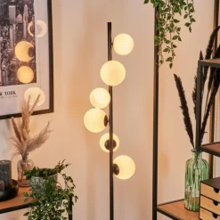 Lampadaire - Verre 10 cm, 12 cm Remaisnil Blanc, 6 lumières