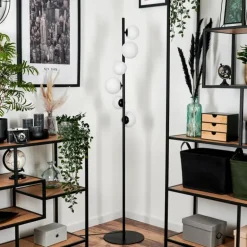 Lampadaire - Verre 10 cm, 12 cm Remaisnil Blanc, 6 lumières