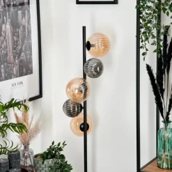 Lampadaire - Verre 12 cm, 15 cm Remaisnil Noir, 5 lumières