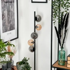 Lampadaire - Verre 10 cm, 12 cm Remaisnil Noir, 5 lumières