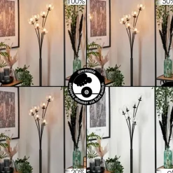 Lampadaire - Verre 10 cm Bernado Clair, 6 lumières