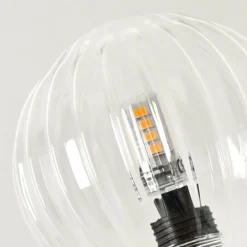 Lampadaire - Verre 10 cm Bernado Clair, 6 lumières