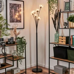 Lampadaire - Verre 10 cm Bernado Clair, 6 lumières