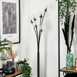 Lampadaire - Verre 10 cm Bernado Clair, 6 lumières