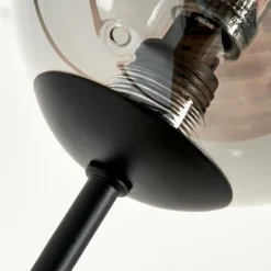 Lampadaire - Verre 10 cm Bernado Fumé, 5 lumières