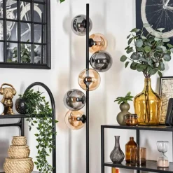 Lampadaire - Verre 15 cm Gastor Ambre, Fumé, 6 lumières