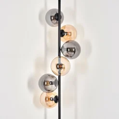 Lampadaire - Verre 15 cm Gastor Ambre, Fumé, 6 lumières