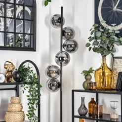Lampadaire - Verre 15 cm Gastor Fumé, 6 lumières