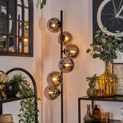 Lampadaire - Verre 15 cm Gastor Fumé, 6 lumières