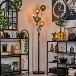 Lampadaire - Verre 15 cm Gastor Ambre, Clair, Fumé, 5 lumières