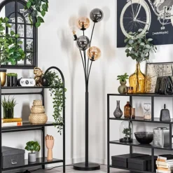 Lampadaire - Verre 15 cm Gastor Ambre, Clair, Fumé, 5 lumières