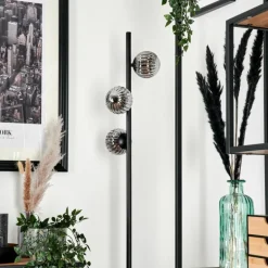 Lampadaire - Verre 10 cm Remaisnil Fumé, 3 lumières