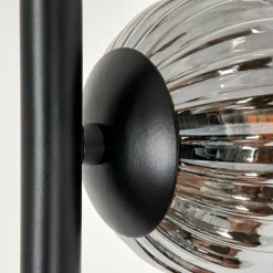 Lampadaire - Verre 10 cm Remaisnil Fumé, 3 lumières