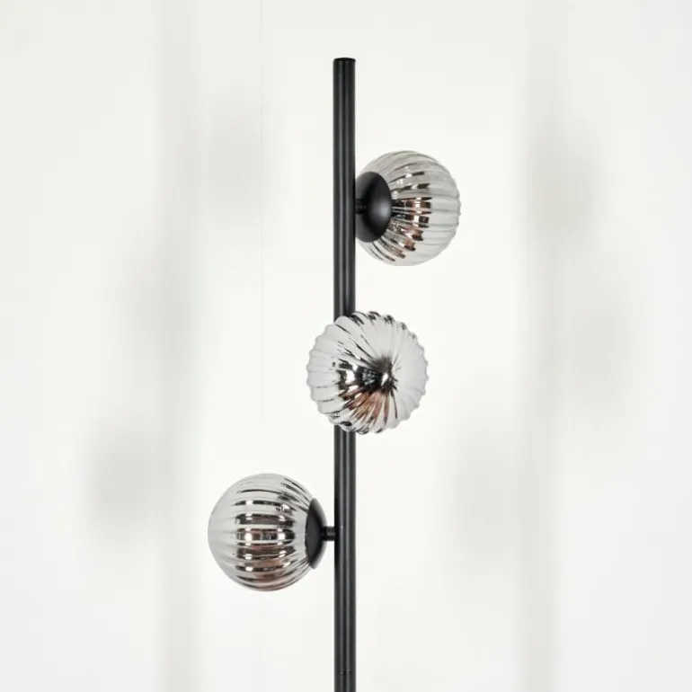 Lampadaire - Verre 10 cm Remaisnil Fumé, 3 lumières